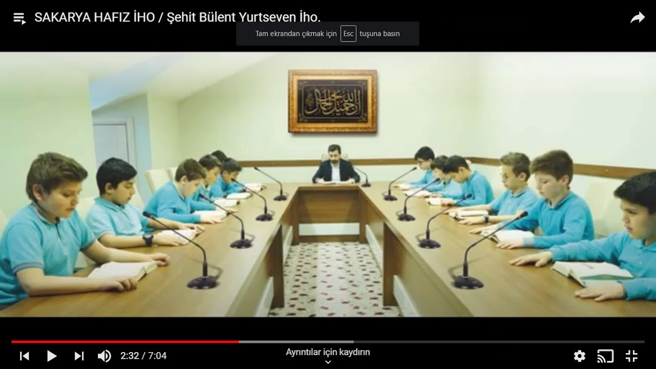 SAKARYA HAFIZ İHO / Şehit Bülent Yurtseven İmam Hatip/OKUL TANITIMI 2019