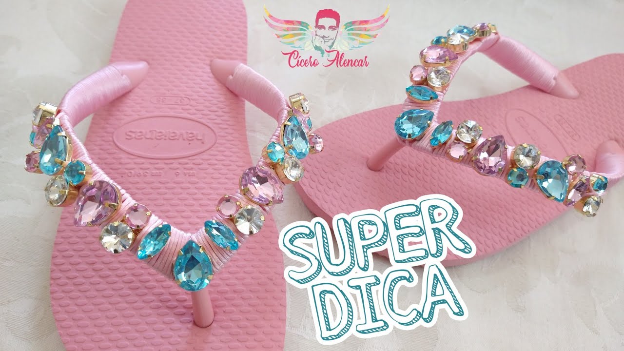 MODIFIQUEI um CABEDAL e fiz um LINDO CHINELO DECORADO | DICA para INICIANTES | Cícero Alencar
