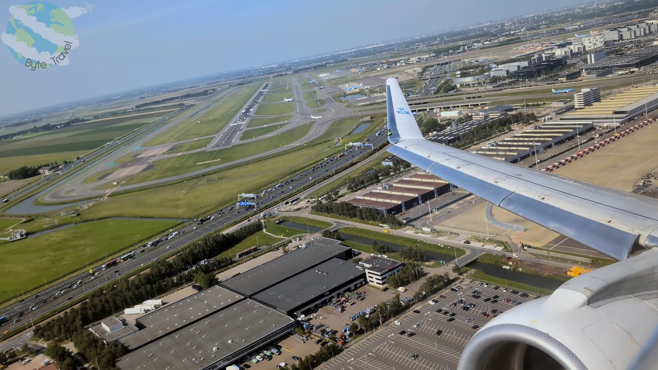KLM Embraer 175 Summer Takeoff from Amsterdam Schiphol | Brilliant Runway Views