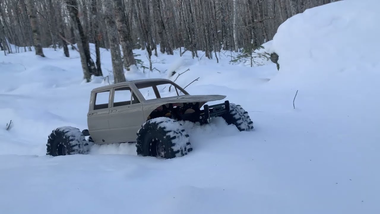Unedited Snow Run At 0 Degrees F #rc4wd #fusion #nsdrc #element #proline #toyota #rccar 