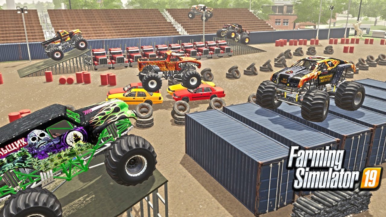 MONSTER JAM TRUCKS RALLY (GRAVE DIGGER, EL TORO LOCO) ROLEPLAY | FS19