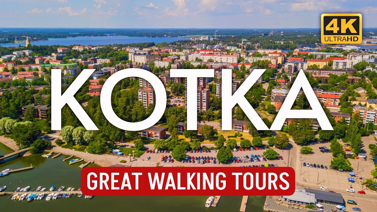 Котка, Финляндия 4K Пешая экскурсия по центру города 🇫🇮 Невероятно красивый и спокойный город
