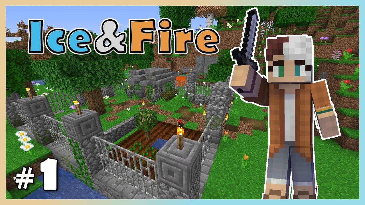 GRAVEYARD Starter Base? | Ice and Fire: Dragons in Minecraft #1