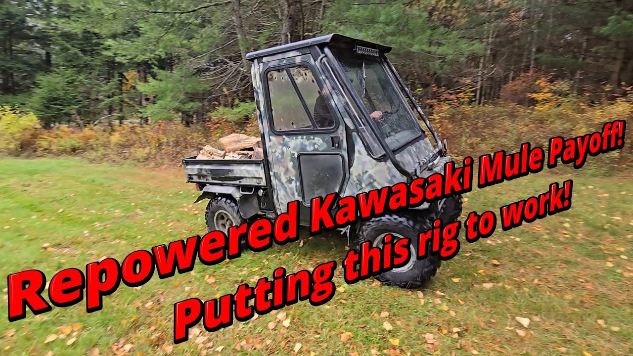 Kawasaki Mule Payoff- Putting the re-powered Mule to work!!! Is 16HP enough??