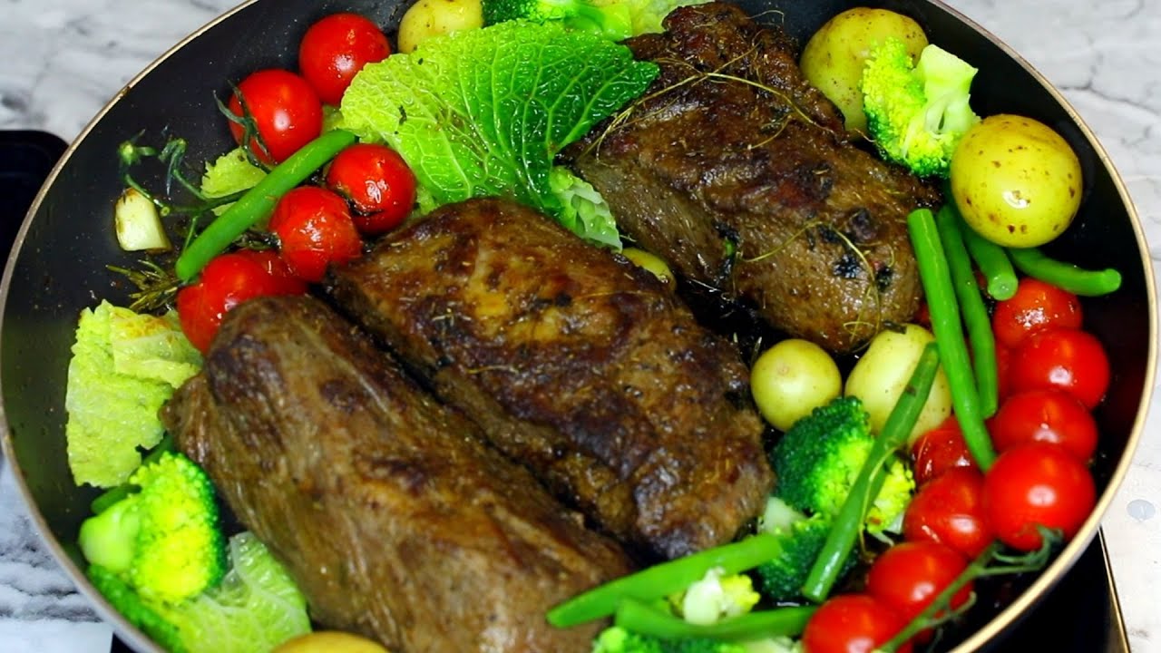 HOW TO COOK ROAST STEAK IN NIGERIAN STYLE  ASMR COOKING SOUND.😏👌❤️