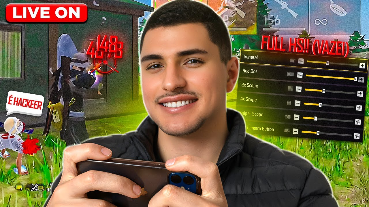 LIVE ON🔴 O MELHOR SNIPER MOBILE TÁ ON! 🔥 FREE FIRE AO VIVO! JACKsx FF