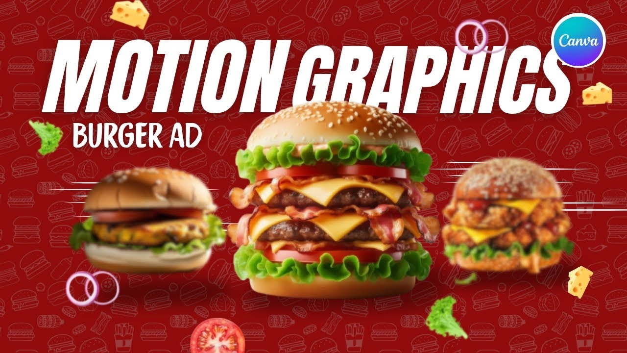 🍔 Make This Burger Ad with Motion Graphics | Full Tutorial 🎨🔥