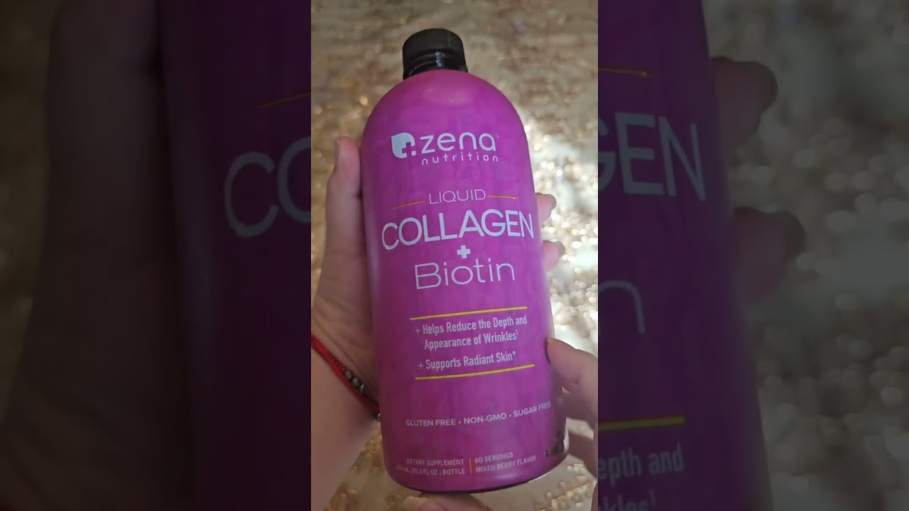 Zena Nutrition Liquid Collagen Peptides + Biotin #ZenaNutrition #LiquidCollagen #BiotinBoost #HairSk