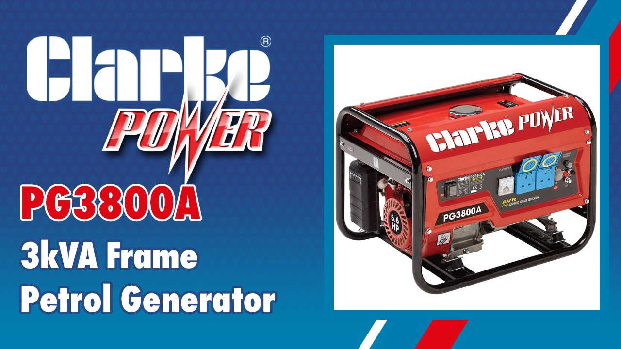 Clarke PG3800A 3kVA 230V Petrol Generator - 8857852