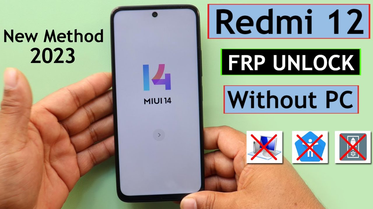 Redmi 12 Miui 14 FRP Bypass/Unlock Without PC - Without Backup/Restore | Without Activity Launcher