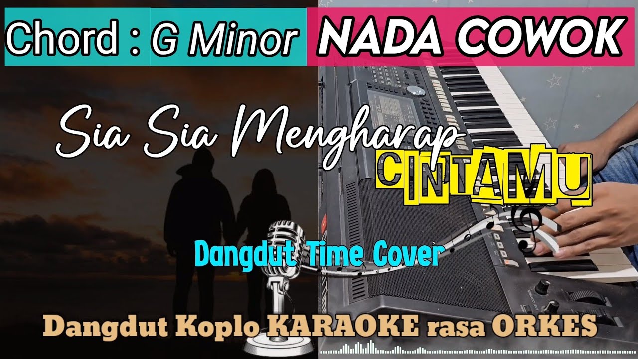 SIA SIA MENGHARAP CINTAMU - Versi Dangdut Koplo KARAOKE rasa ORKES || Nada Cowok