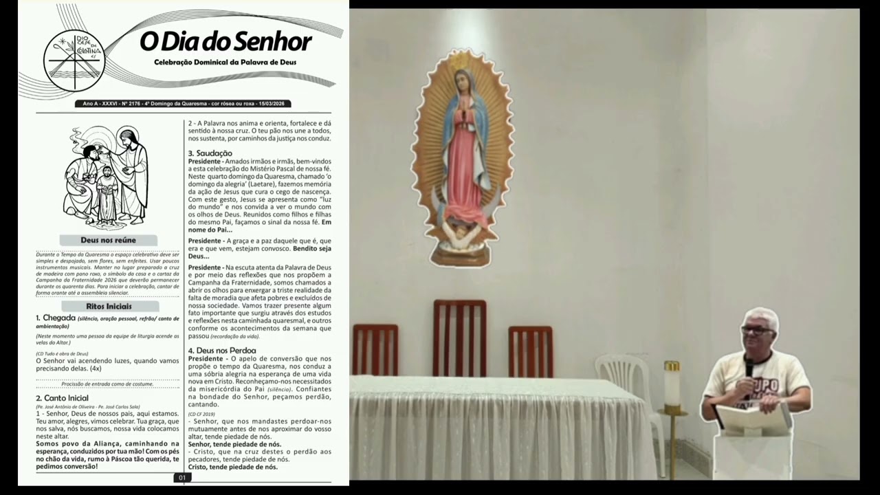 15.03.2026 - 4° Domingo da Quaresma. Nossa Senhora do Guadalupe.