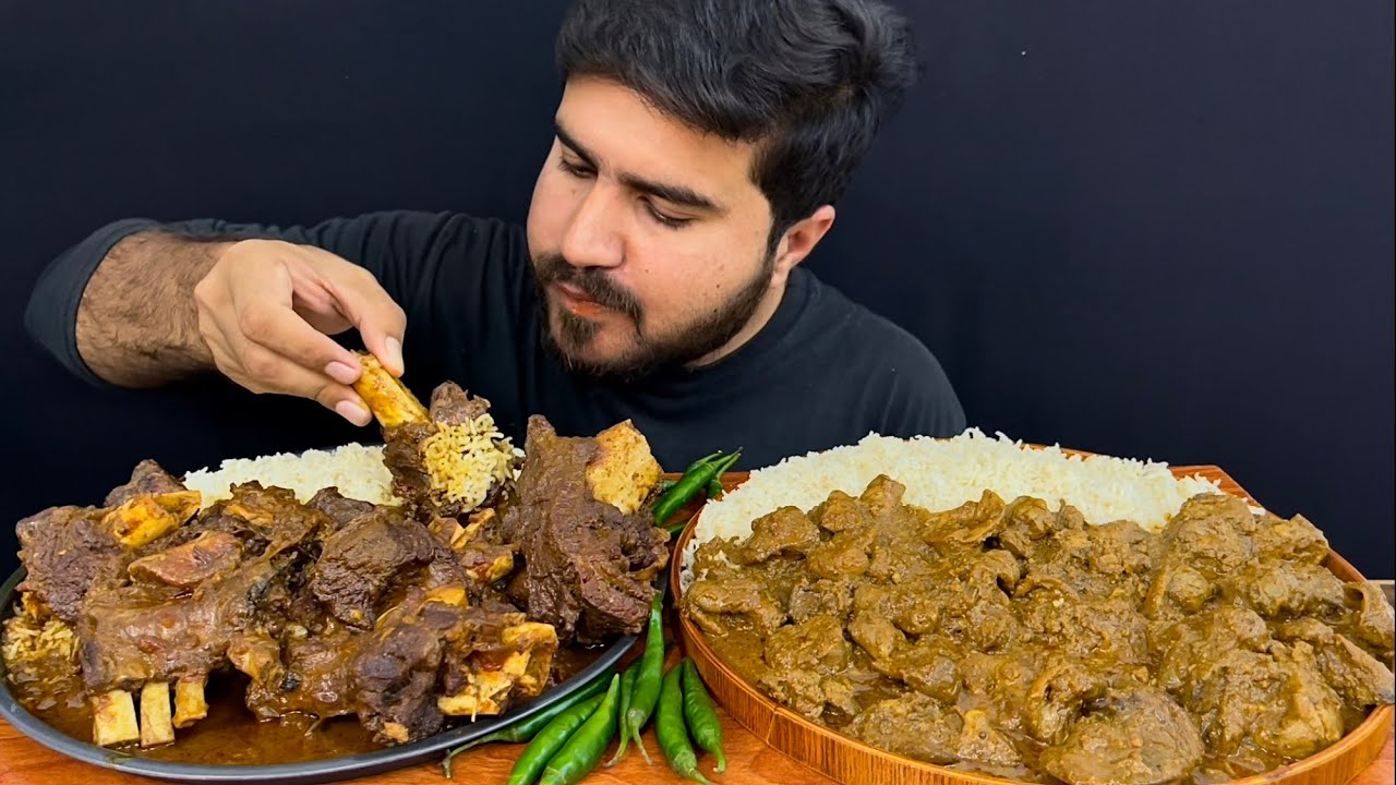 ASMR: EATING CHICKEN LIVER GIZZARD+SPICY CHICKEN LEG CURRY+WHITE RICE+GREEN CHILLI+MUKBANG