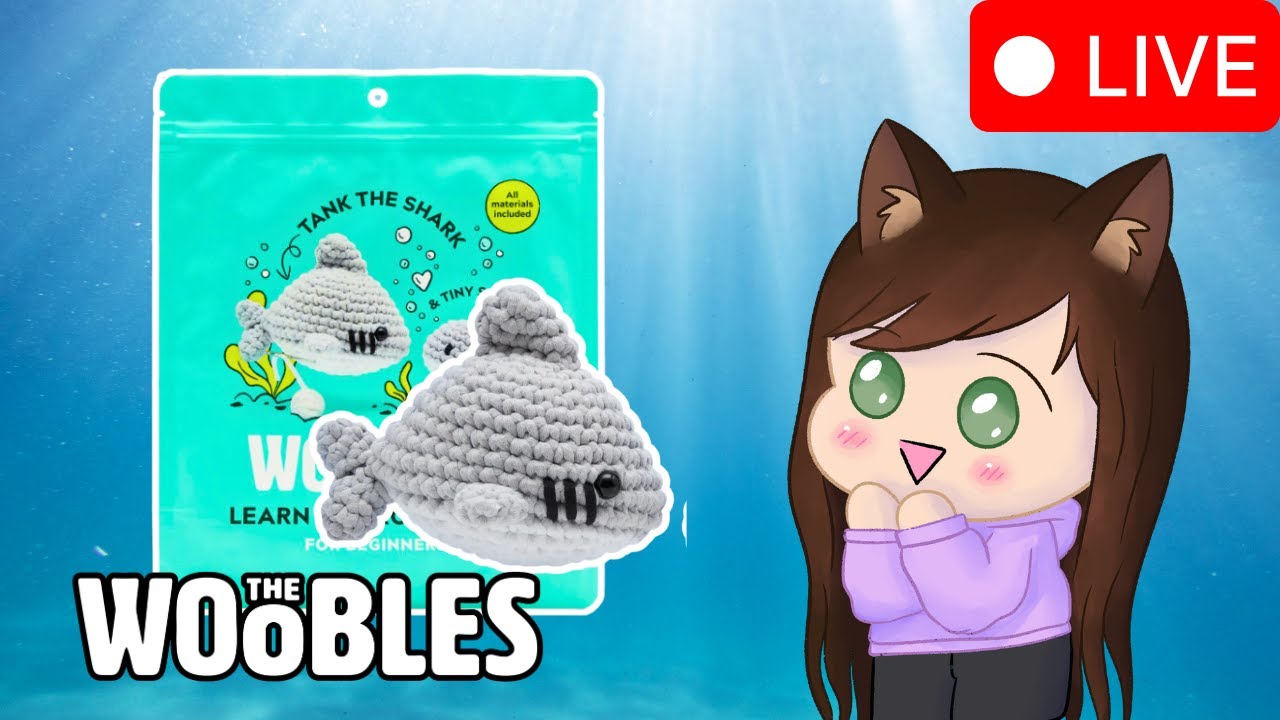 Let’s Crochet Tank the Shark 🌊🦈 | Crocheting Woobles LIVE