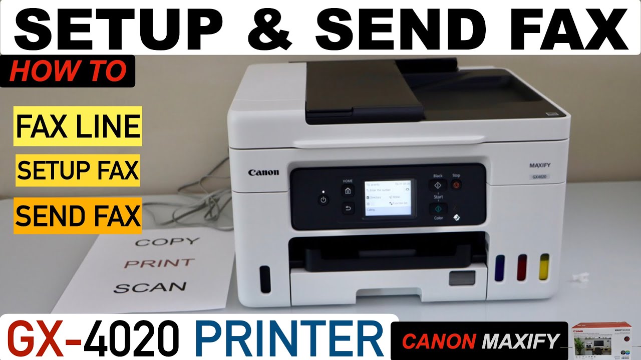 Canon MAXIFY GX4020 Fax Setup & Method To Send The Fax.