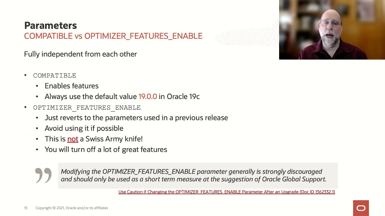 Upgrade to Oracle Database 19c: Performance Scalability, Tips, Tricks & Underscores