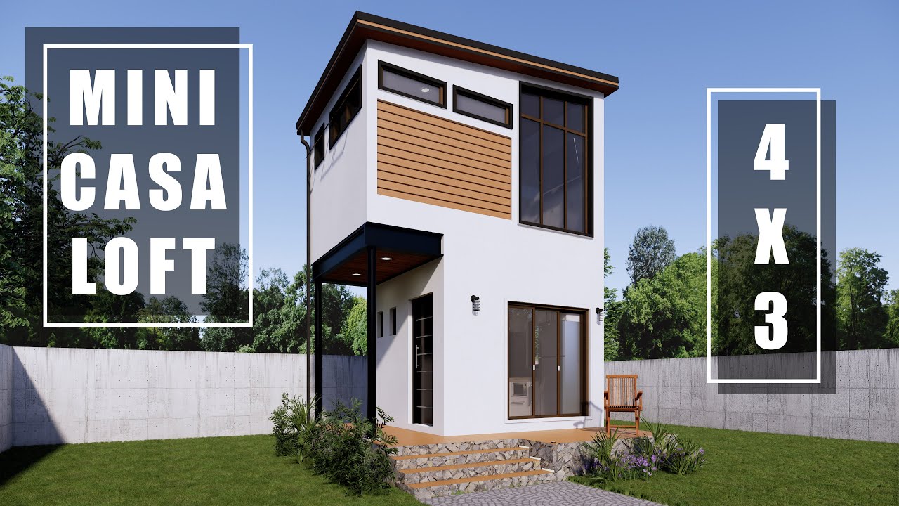 Mini Casa de 4x3 con 2 Pisos 😍 | Peque&ntilde;a por Fuera, ENORME por Dentro