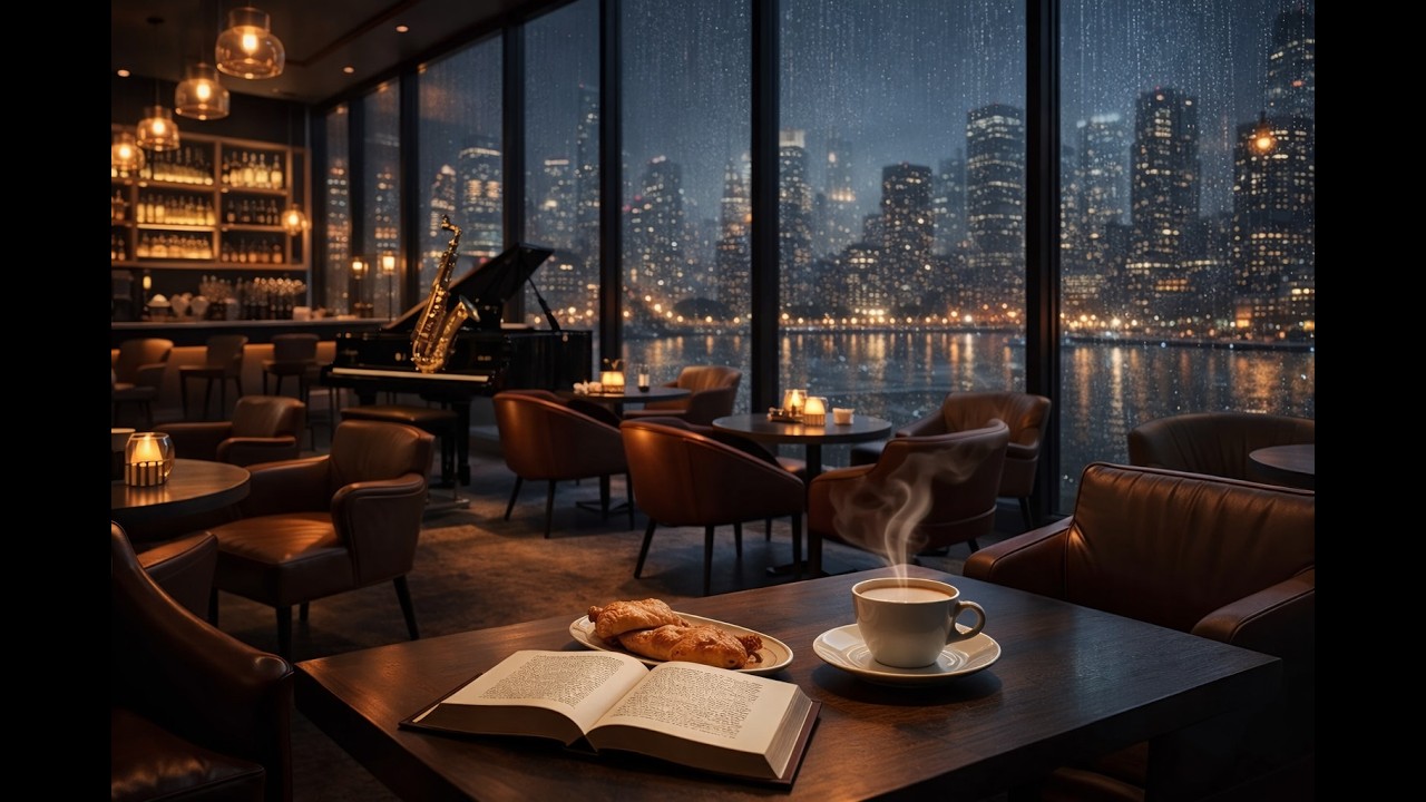 They Closed the Café… But the Jazz Kept Playing | Rainy Midnight Focus Ambience