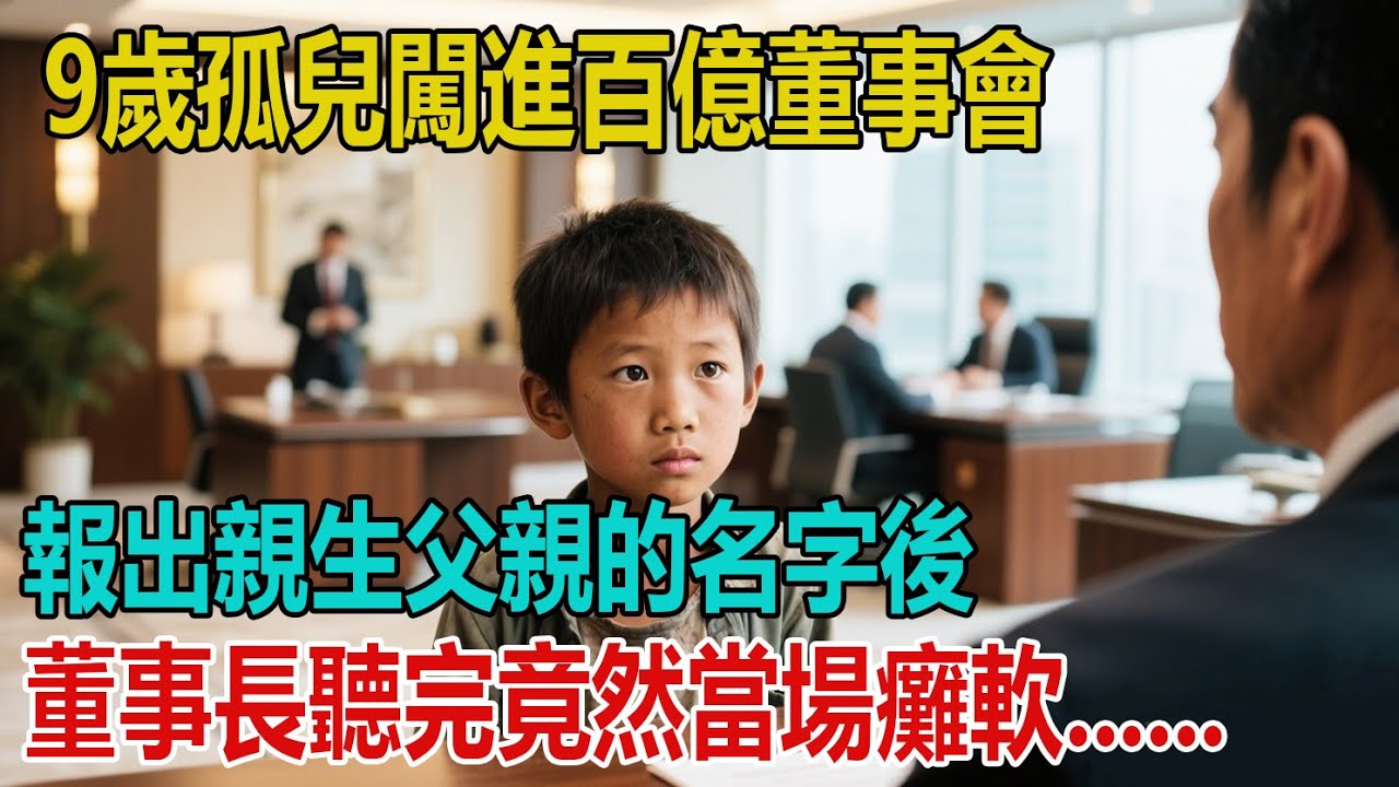 「你是誰的孩子？」9歲孤兒闖進百億董事會，報出親生父親的名字後，原本冷血的董事長竟瞬間臉色慘白，當場癱軟在地！