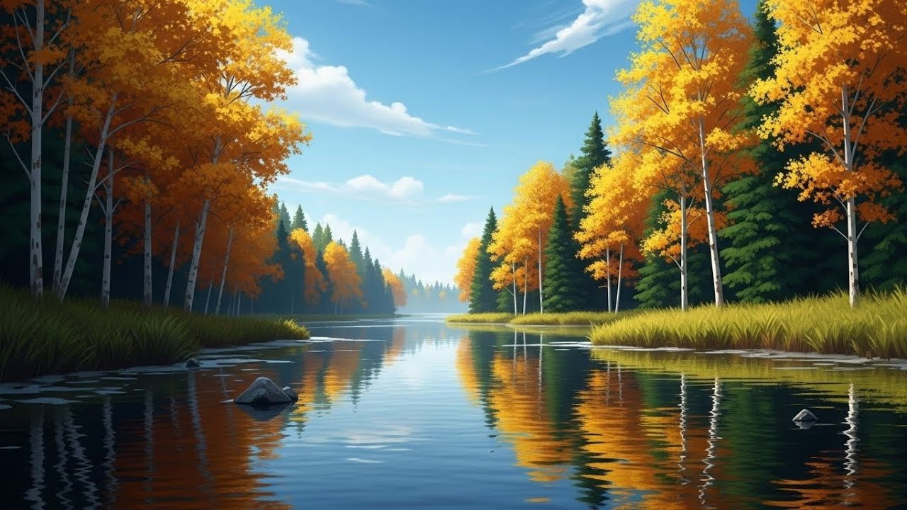 Tranquil River Flow 🌿 Soothing Nature Soundscape for Sleep and Stress Relief #693