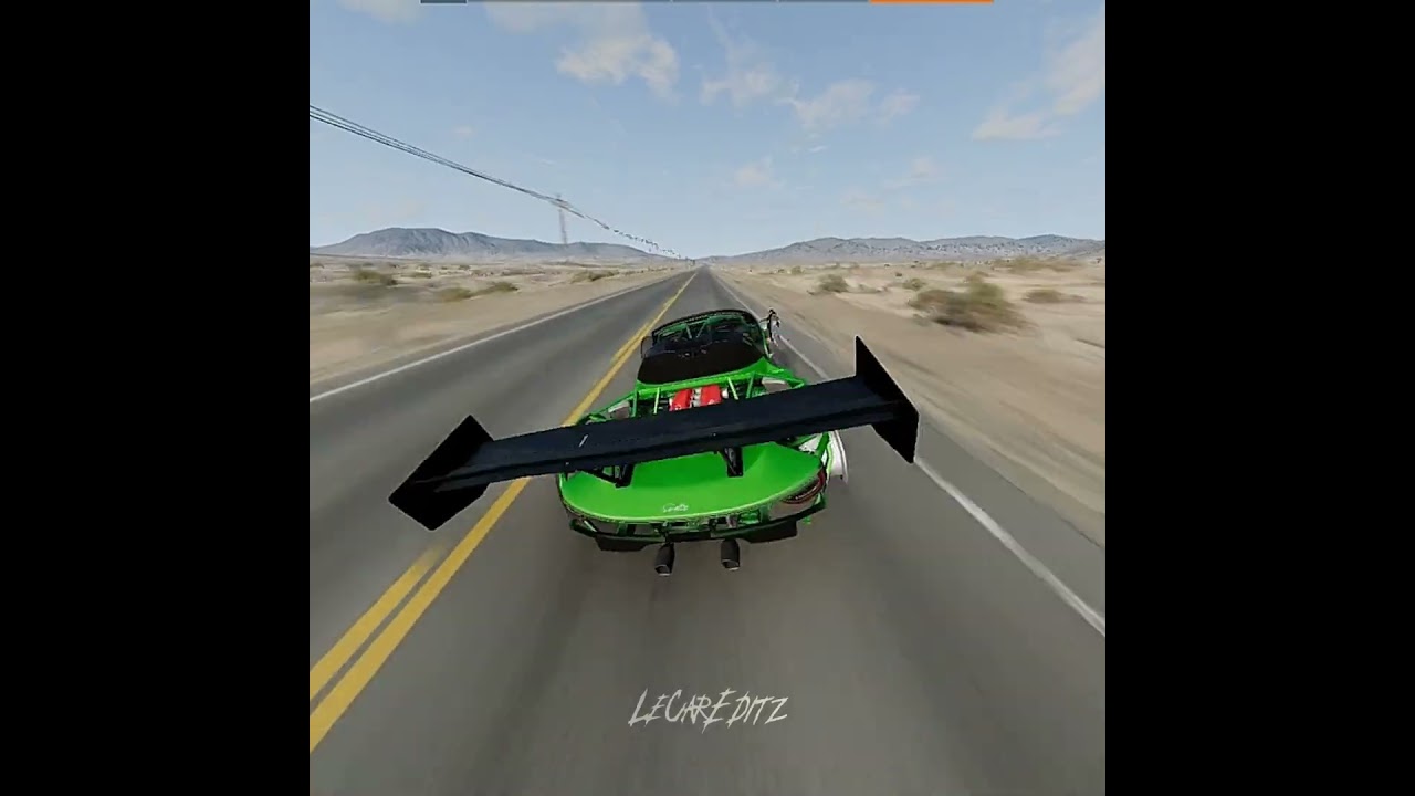 Green civetta flying moments ✈️ #shorts #cars #edit #fyp #beamng  #beamngdrive #manifestedit