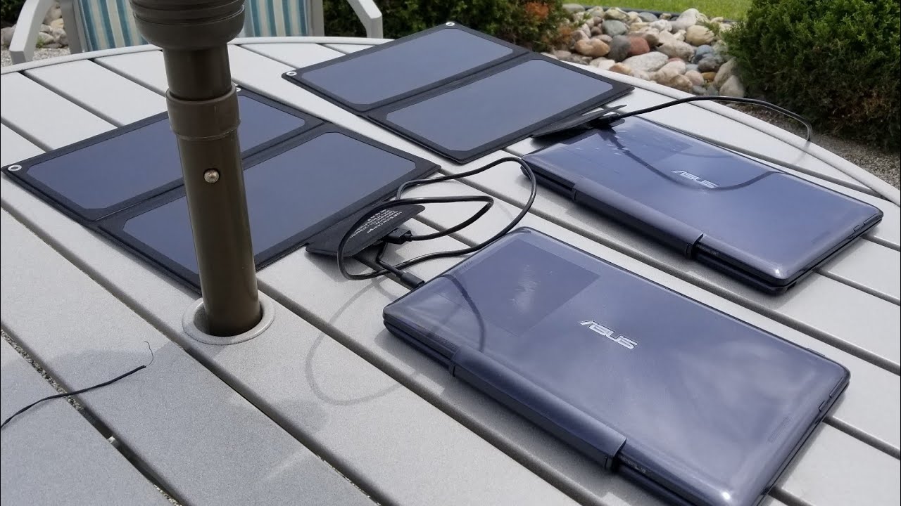 MIGHTYMAX 12 WATT FOLD UP SOLAR CHARGER WITH 5V USB RAPID CHARGING TECHNOLOGY CHARGING MY GADGETS