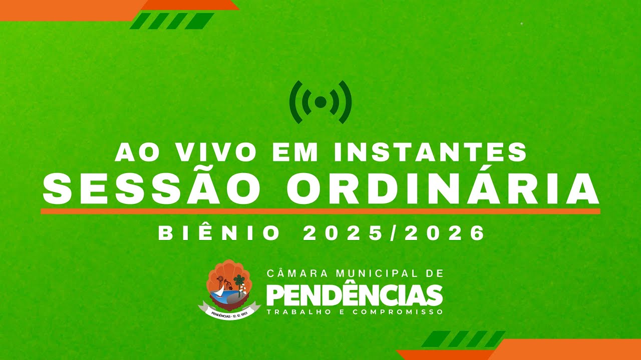 Ao vivo - 3ª Sessão Ordinária do 1° Período - Câmara Municipal de Pendências - 18/03/2025