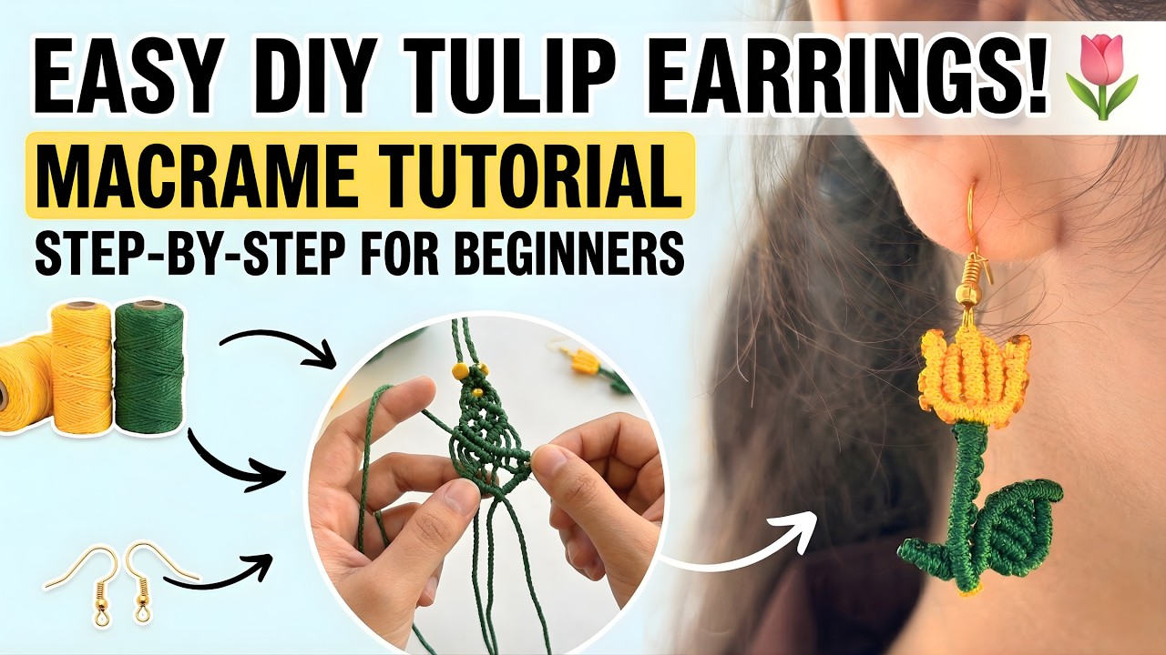 Want Beautiful Handmade Earrings? Watch This Macrame Tutorial Now
