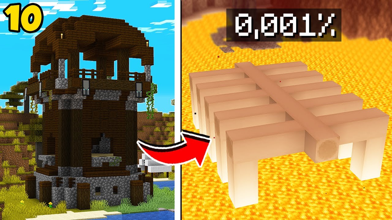 10 ESTRUTURAS MAIS RARAS DE ENCONTRAR NO MINECRAFT