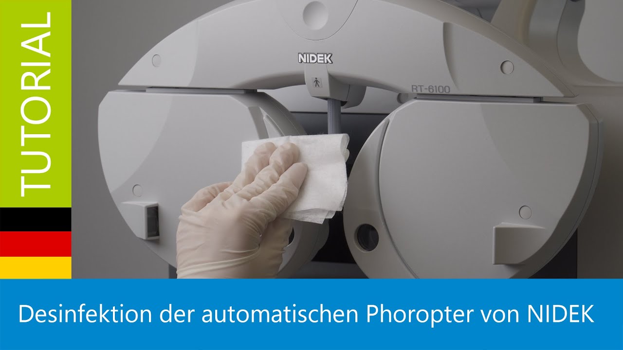Desinfektion der automatischen Phoropter von NIDEK