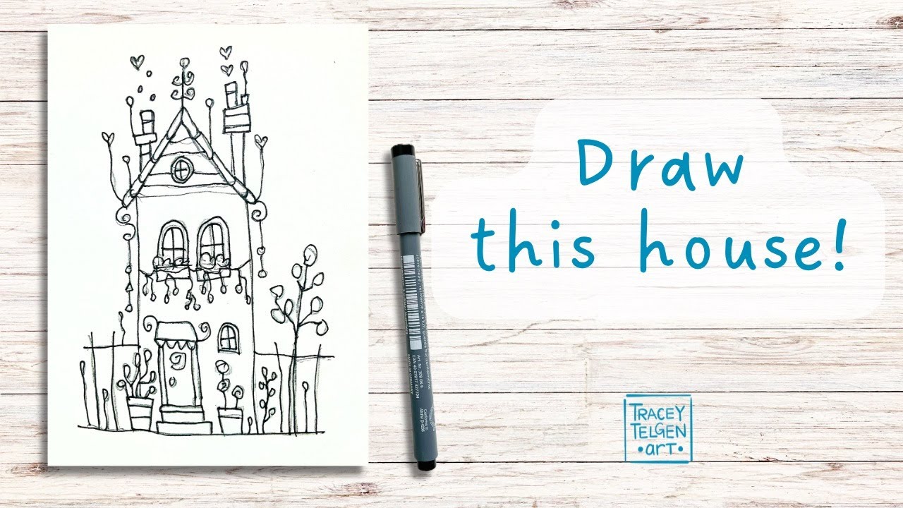 Whimsical House Drawing