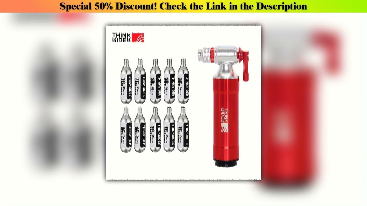 Must Buy ThinkRider CO2 Pump For Bicycle Schrader Presta Adapter Bike Pump Inflator Aluminum Tire T