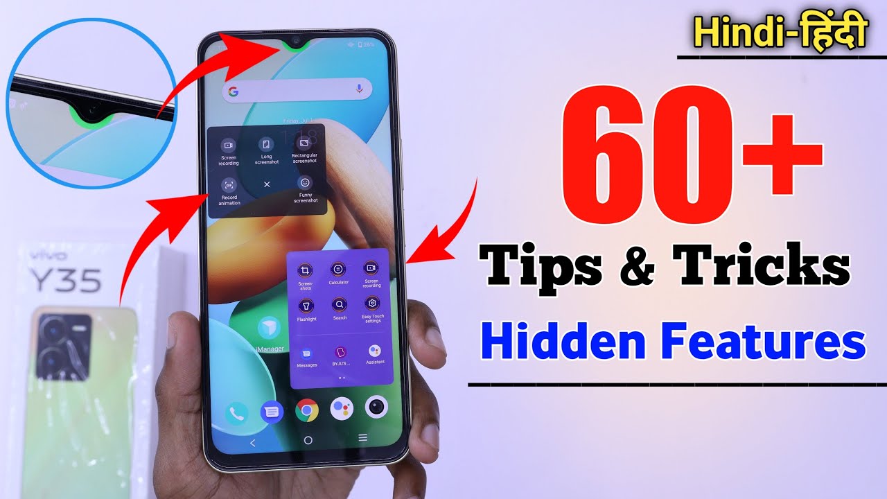 Vivo Y35 Tips And Tricks - Top 60++ Hidden Features | Hindi-हिंदी