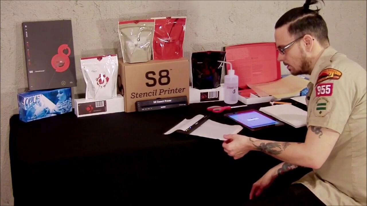 S8 Red Tattoo Stencil Paper Application - How To