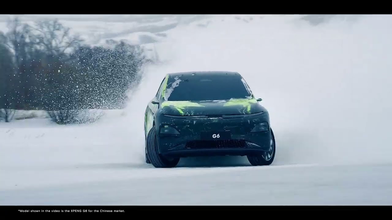 XPeng G6 coupe SUV in Winter Testing