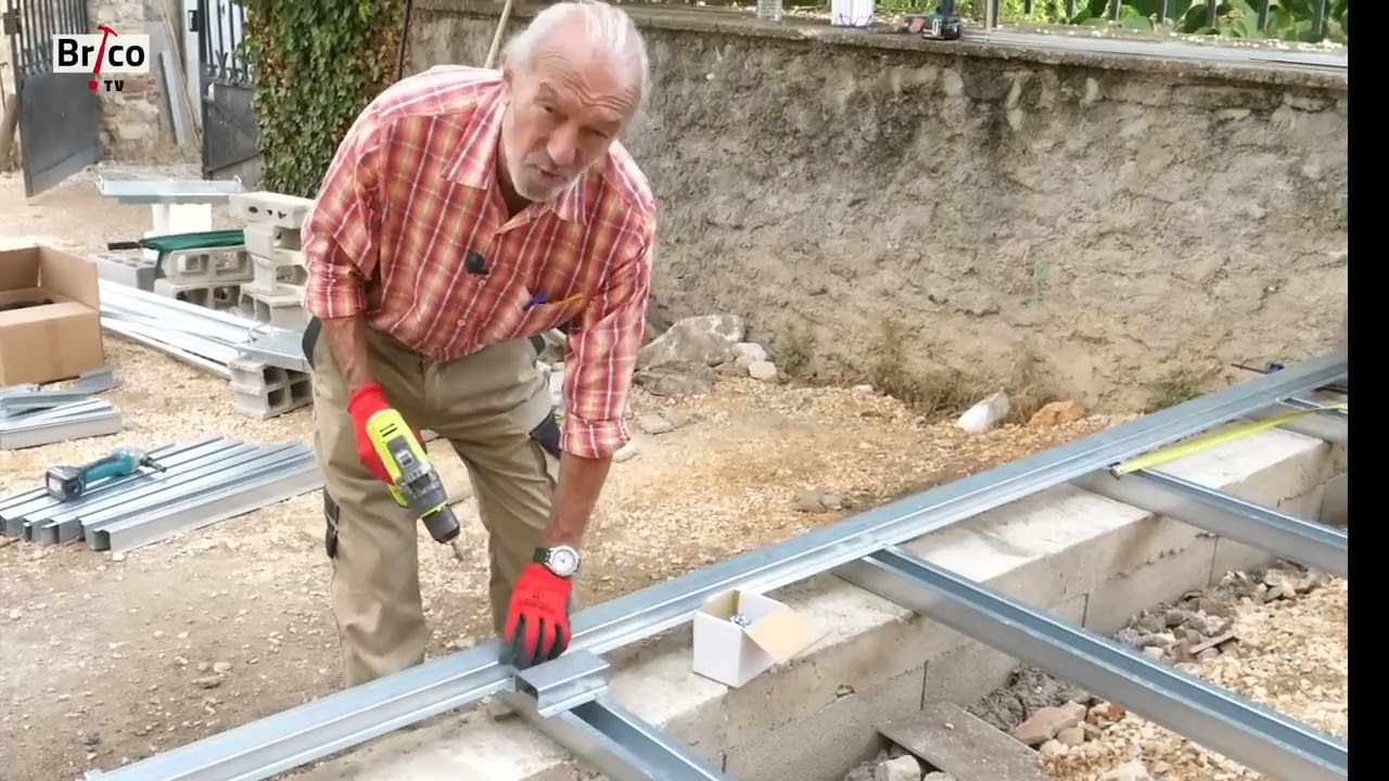 Créer une terrasse en dalles céramique  sur structure Terrassteel. Tuto bricolage avec Robert
