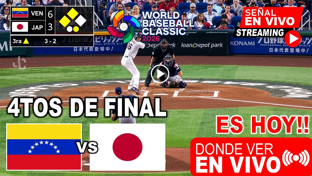 Donde ver Venezuela vs. Japón En Vivo y A que hora juega 4TOS FINAL Clásico Mundial Beisbol Analisis