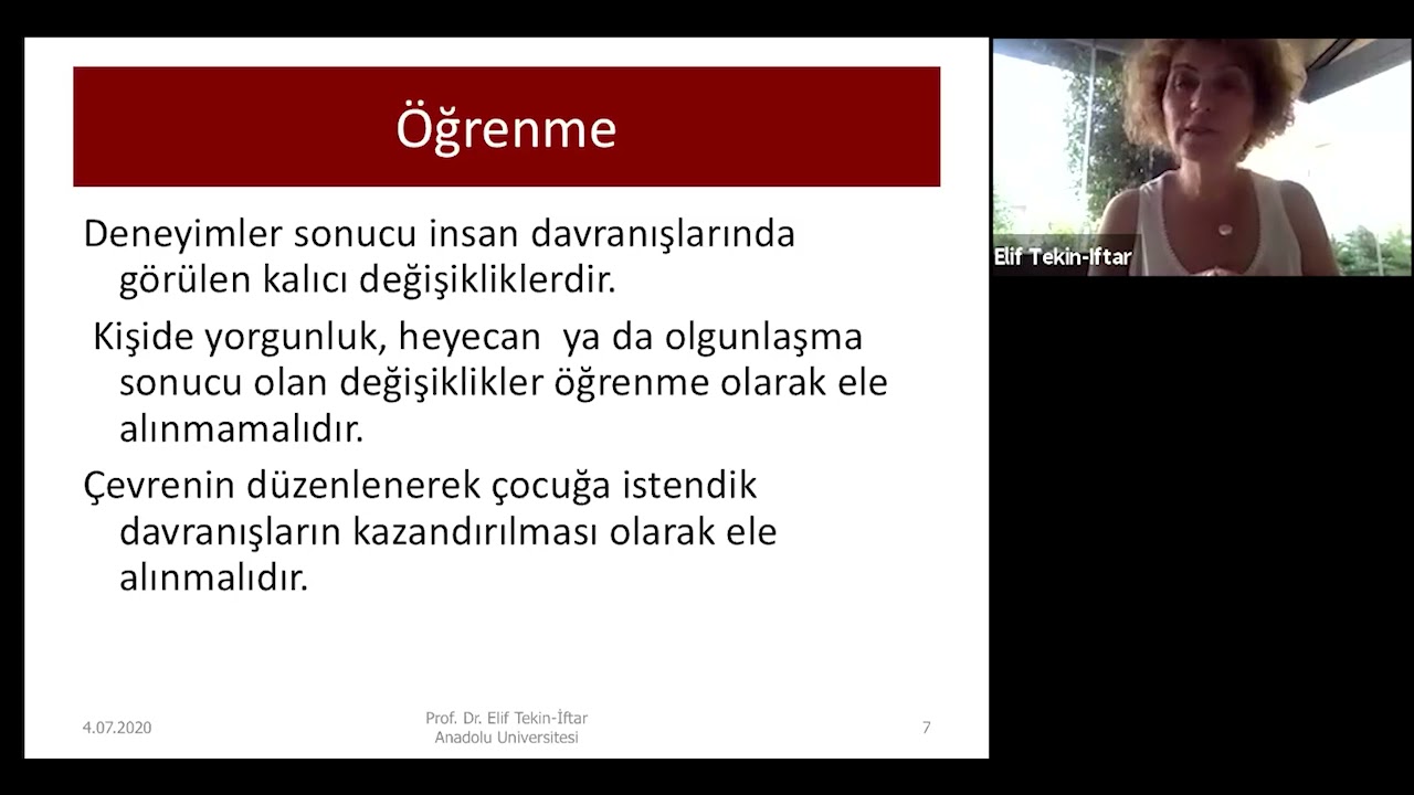 Prof Dr Elif Tekin İftar Yanlışsız Öğretim Yöntemleri Tepki İpuçları