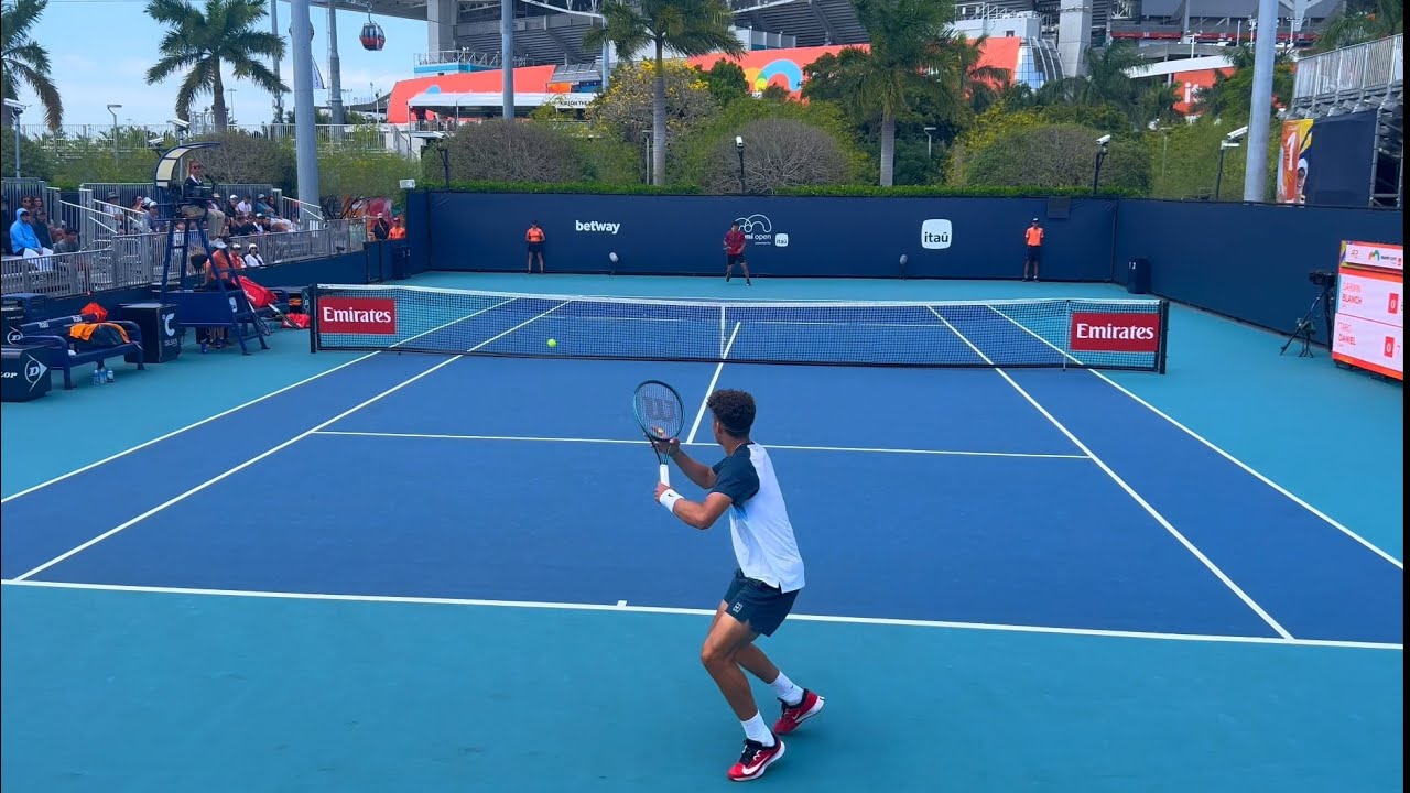 Daniel vs Blanch Miami 2025 Court Level View [4K 60FPS]