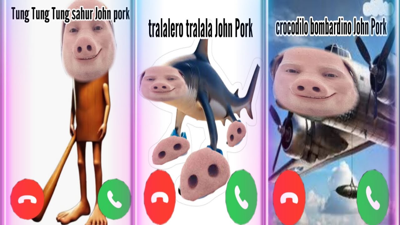 Italian memes John Pork. Different variations. Part4