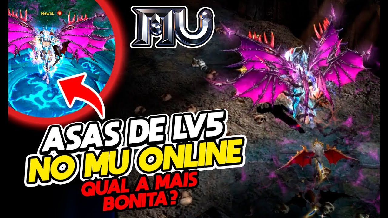 🔥 Asa Lv5 de TODOS os chars no MU Online • Qual a mais bonita??