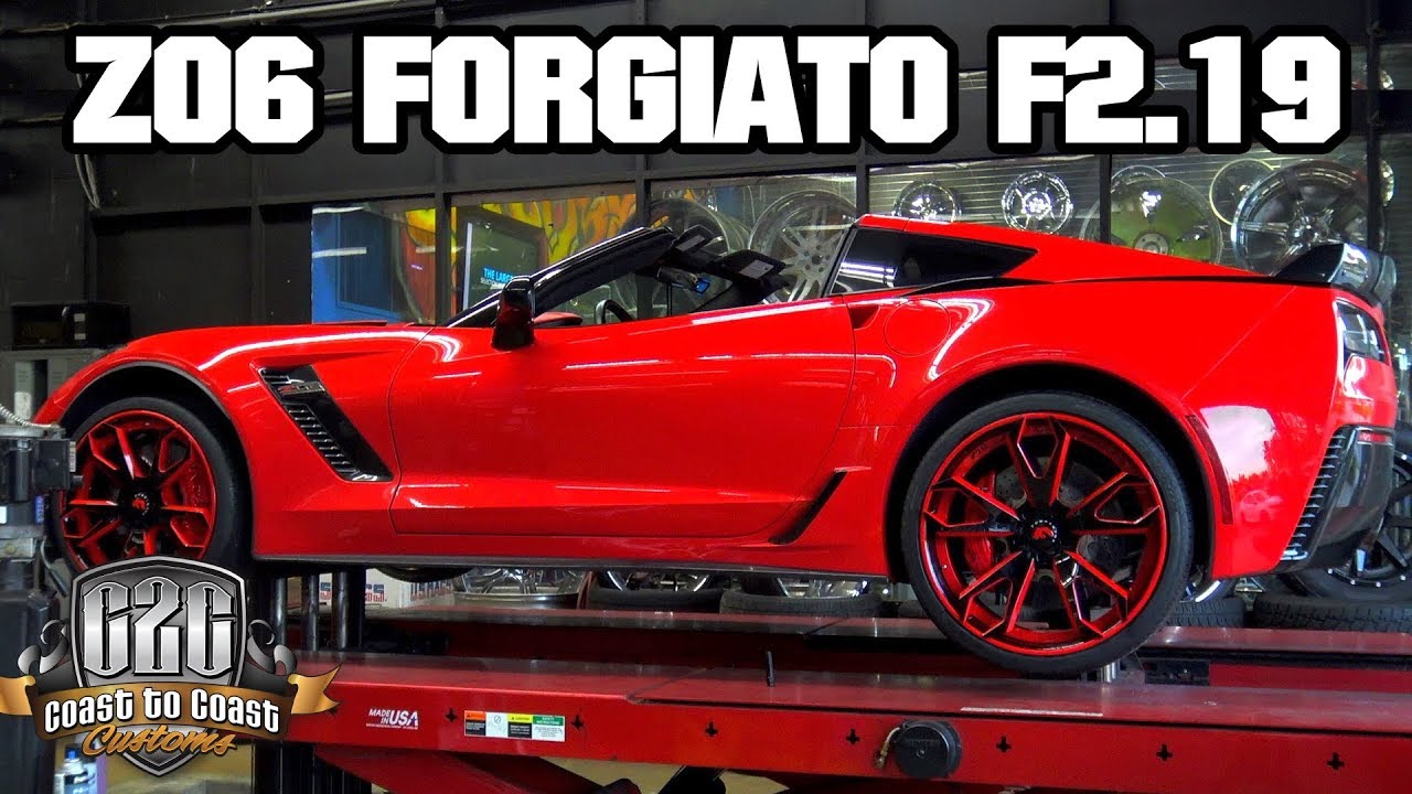 C7 CORVETTE ZO6 WITH CUSTOM PAINTED FORGIATO F2.19 ECL WHEELS