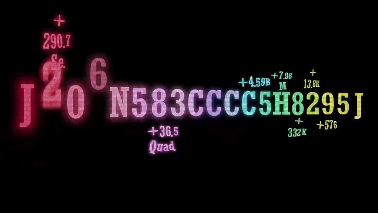 0 To 167.5 Septillion In Quadravigesimal With Sound Effects