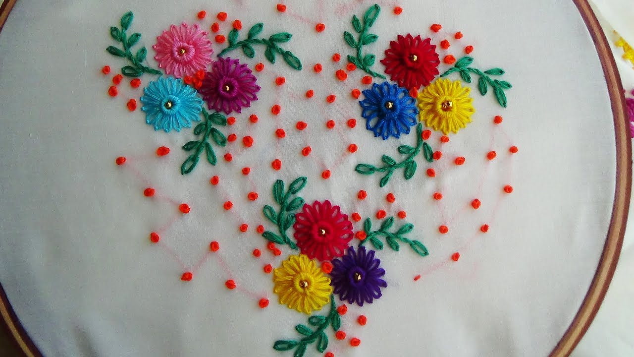 Hand Embroidery: Lazy Daisy Stitch
