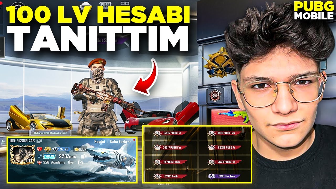 100 LEVEL HESABI TANITTIM! HER ŞEY VAR | PUBG MOBİLE