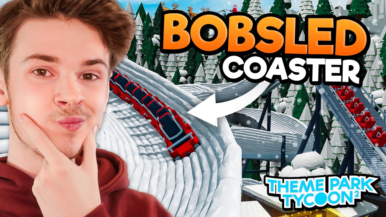 AMAZING Bobsled Roller Coaster in Theme Park Tycoon 2! (Showcase)