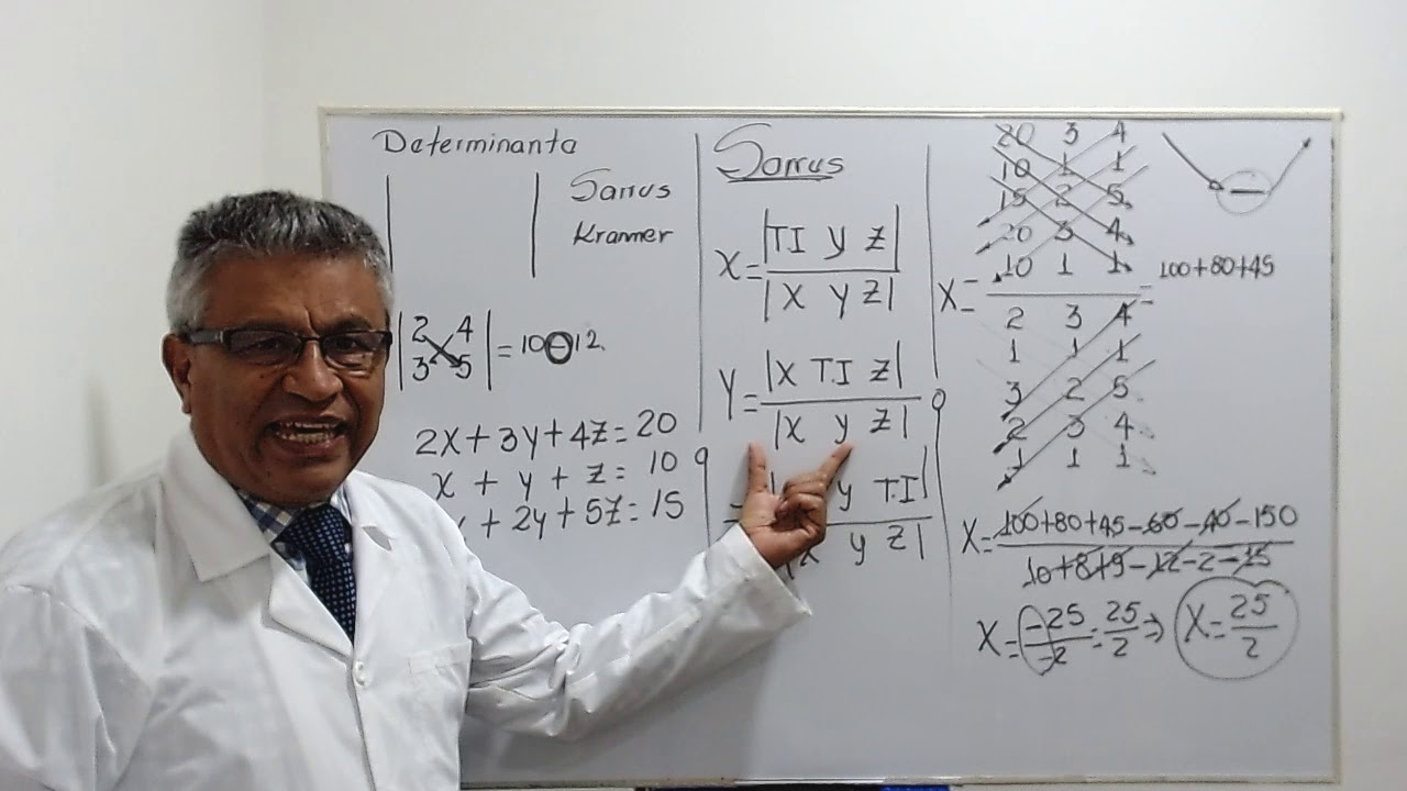 SISTEMAS DE ECUACIONES 3X3 MÉTODO DE SARRUS