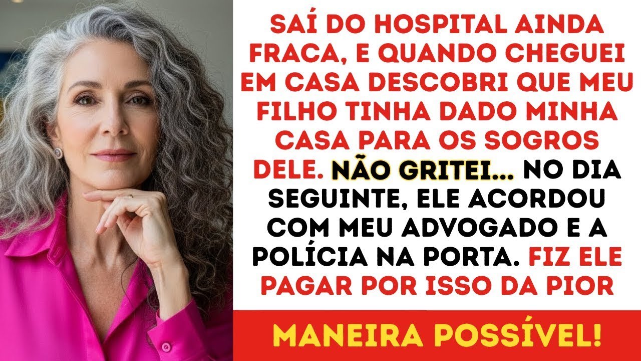 Saí do hospital e descobri que meu filho deu minha casa pros sogros dele — agora ele mora na ru
