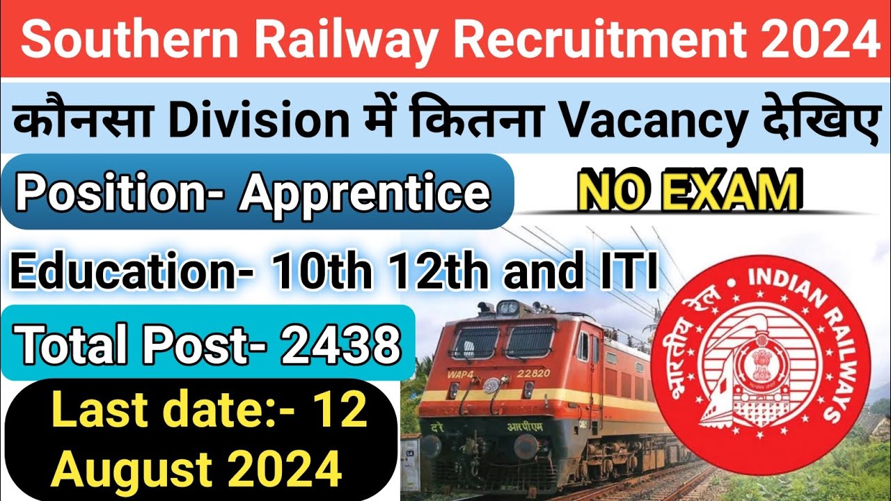 Southern railway vacancy 2024 // railway Apprentices 2024 // railway job