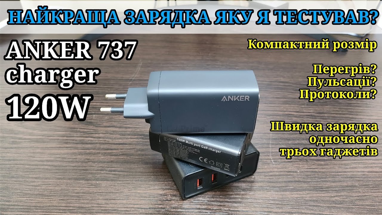 Anker 737 charger GAN Prime Тест та огляд